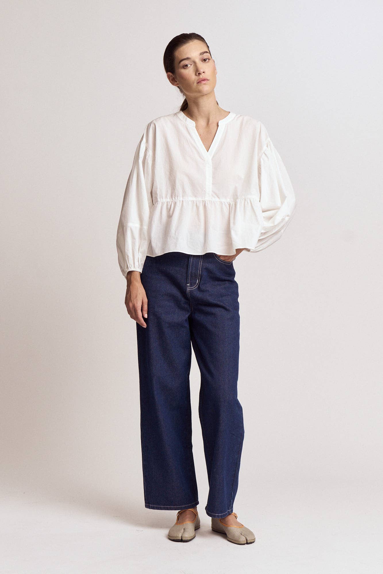  Indigo Denim Balloon Pants