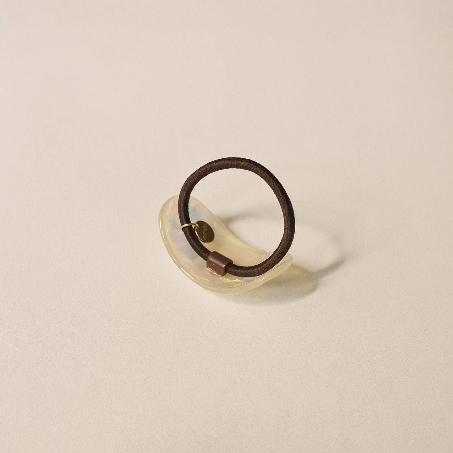 Crystal Shell Oval Resin Ponytail Hair Tie