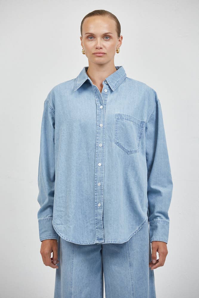Light Denim Button Up Shirt