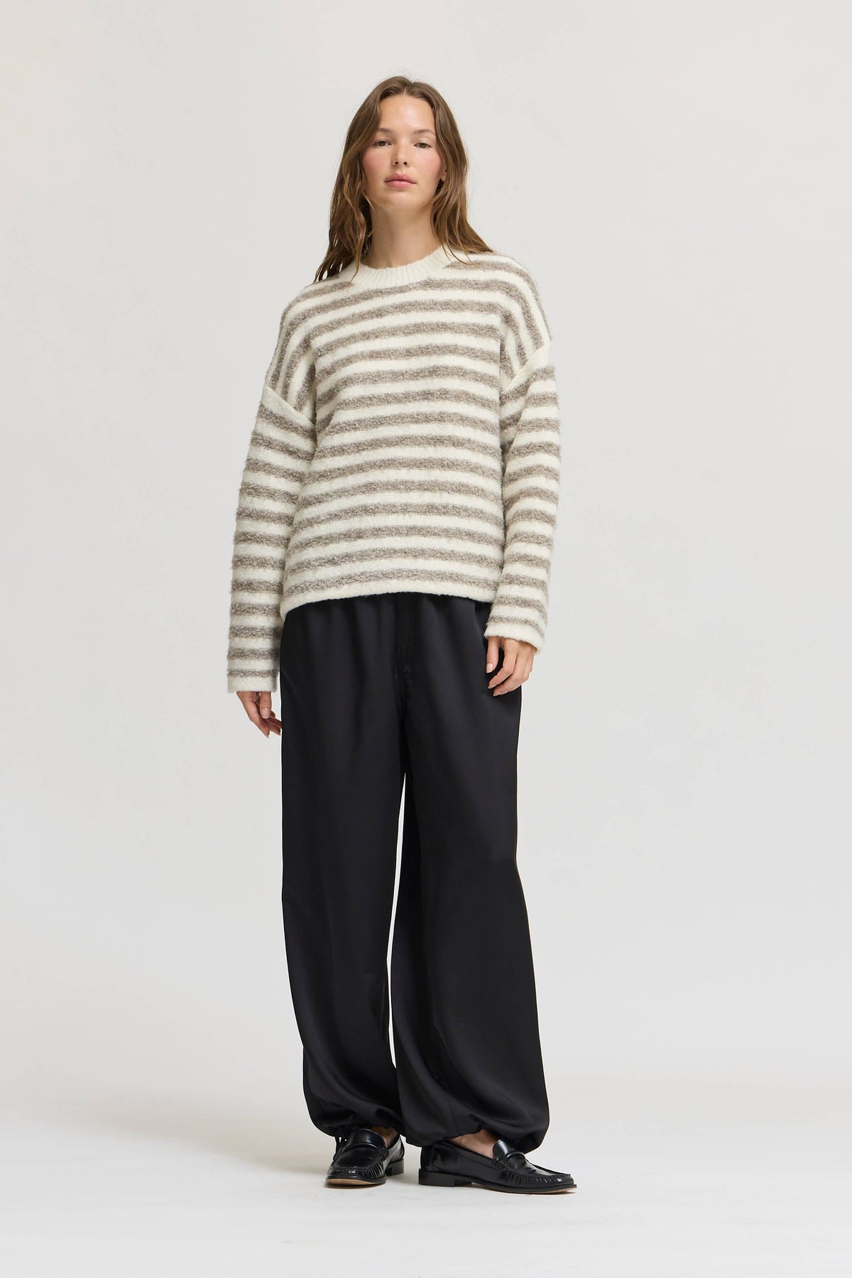 Black Satin Balloon Pants