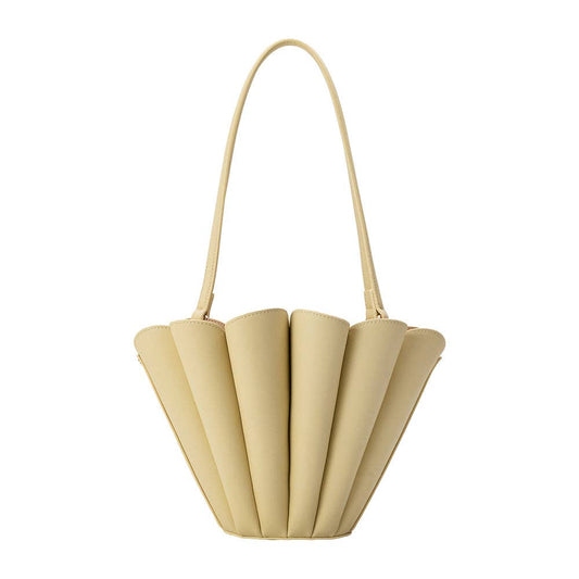 Shellie Yellow Vegan Leather Shoulder Bag