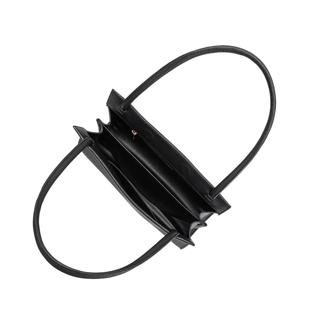 Ryleigh Black Recycled Vegan Leather Shoulder Bag