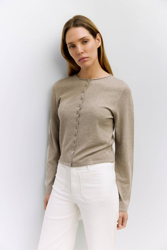 Rollneck Fitted Cardigan