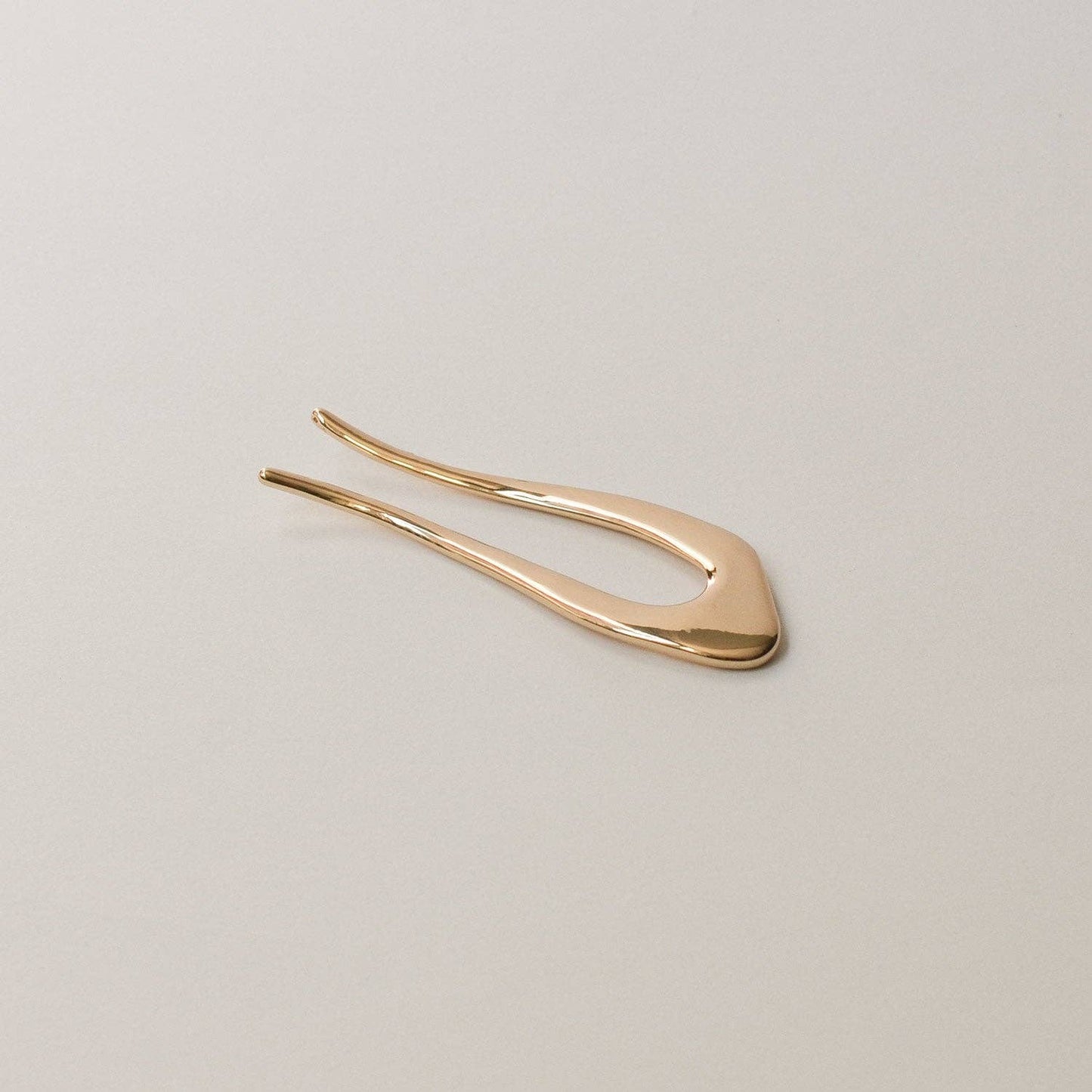 Gold Short U-Shaped Metal Hair Stick