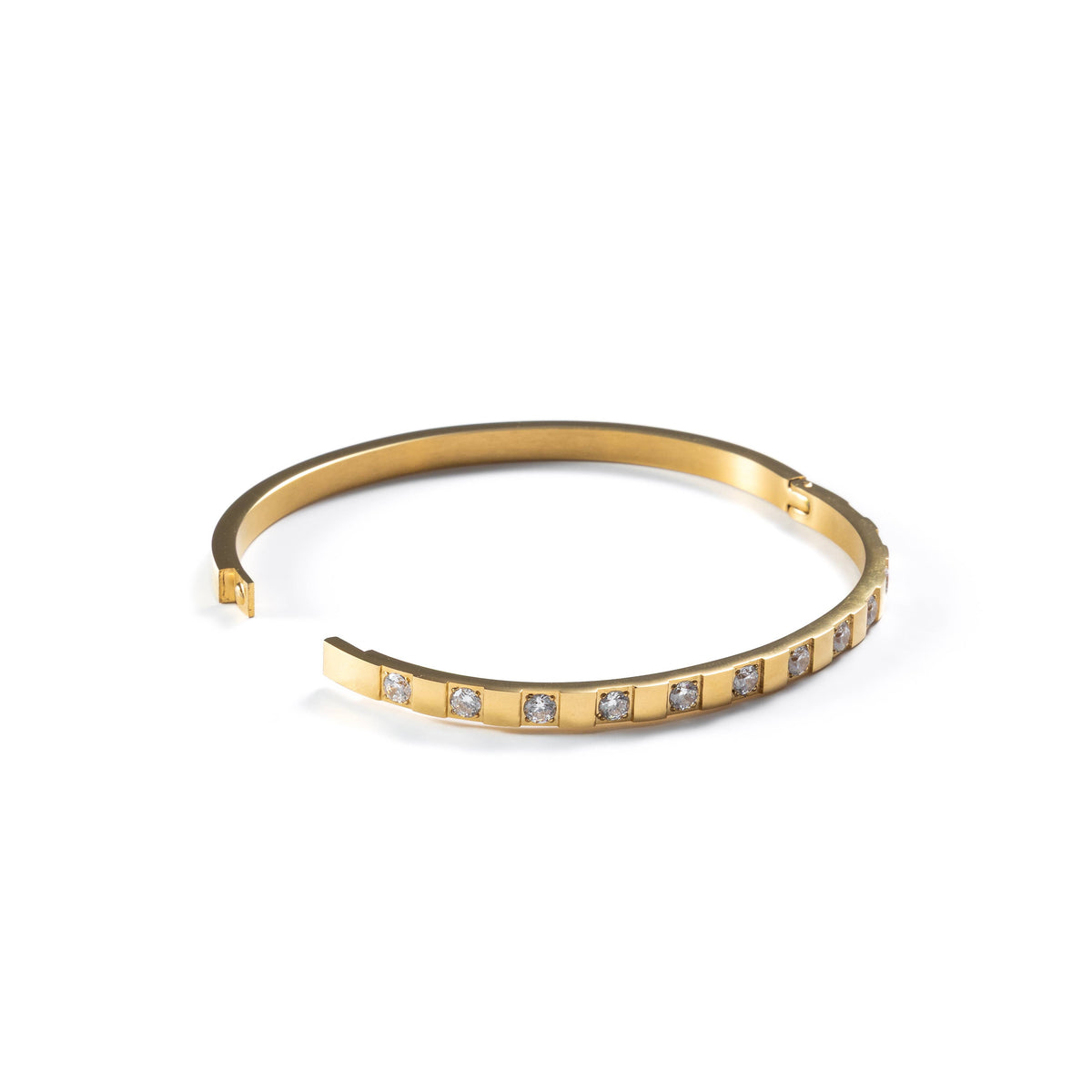 Tennis Bangle: 18K Gold or Silver