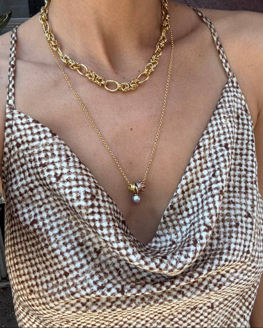 Mixed Charm Layered Necklace