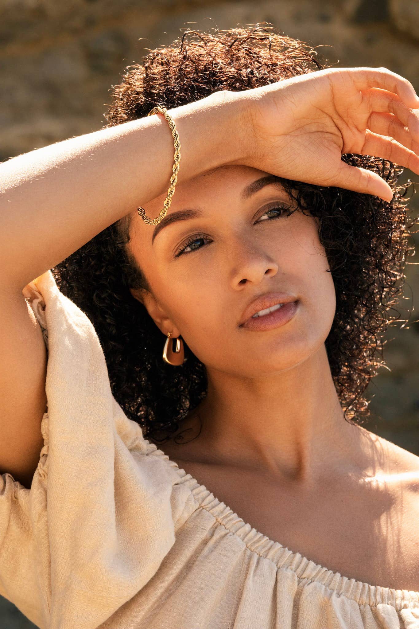 Geometric Gold Hoop Earrings