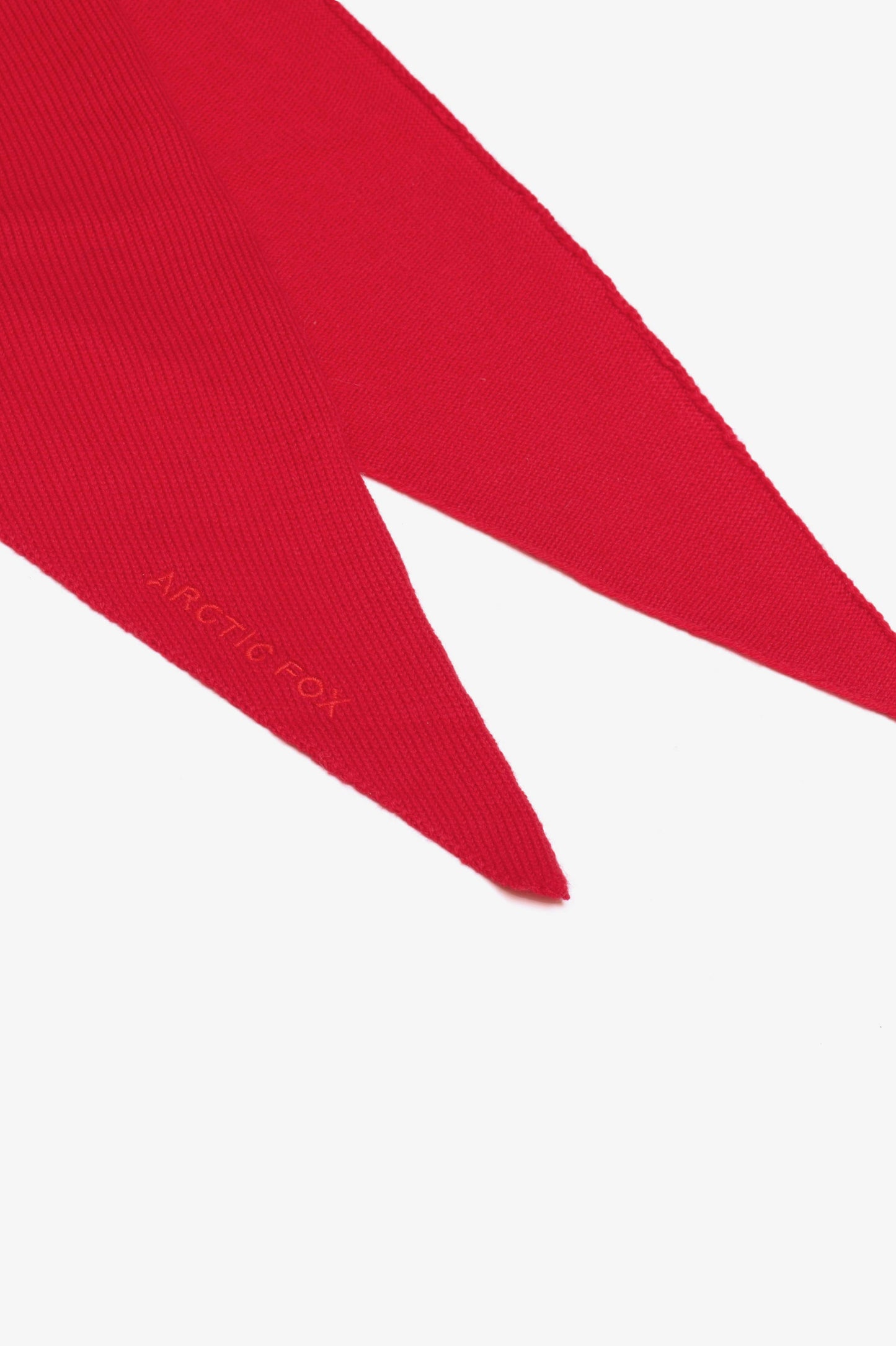 Flame Red Wool Triangle Scarf