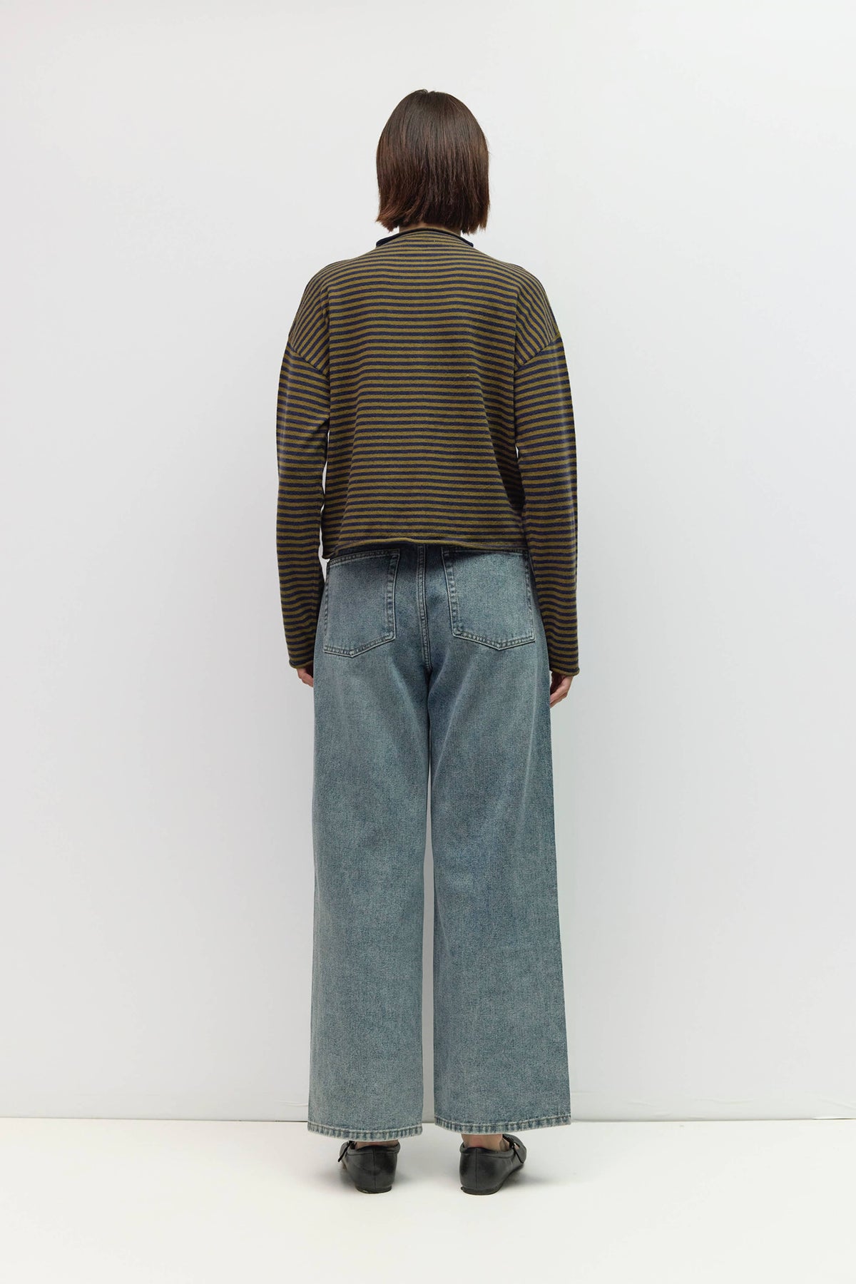 Striped Rolled Edge Cardigan
