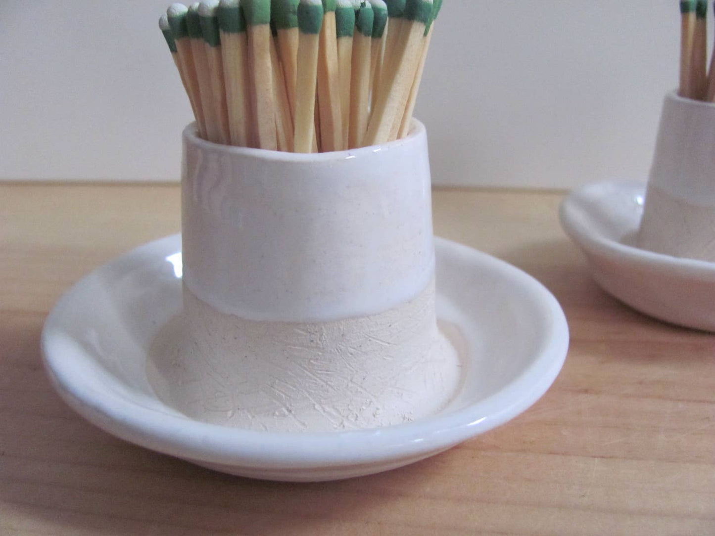 Handmade Ceramic Match Striker with Dish