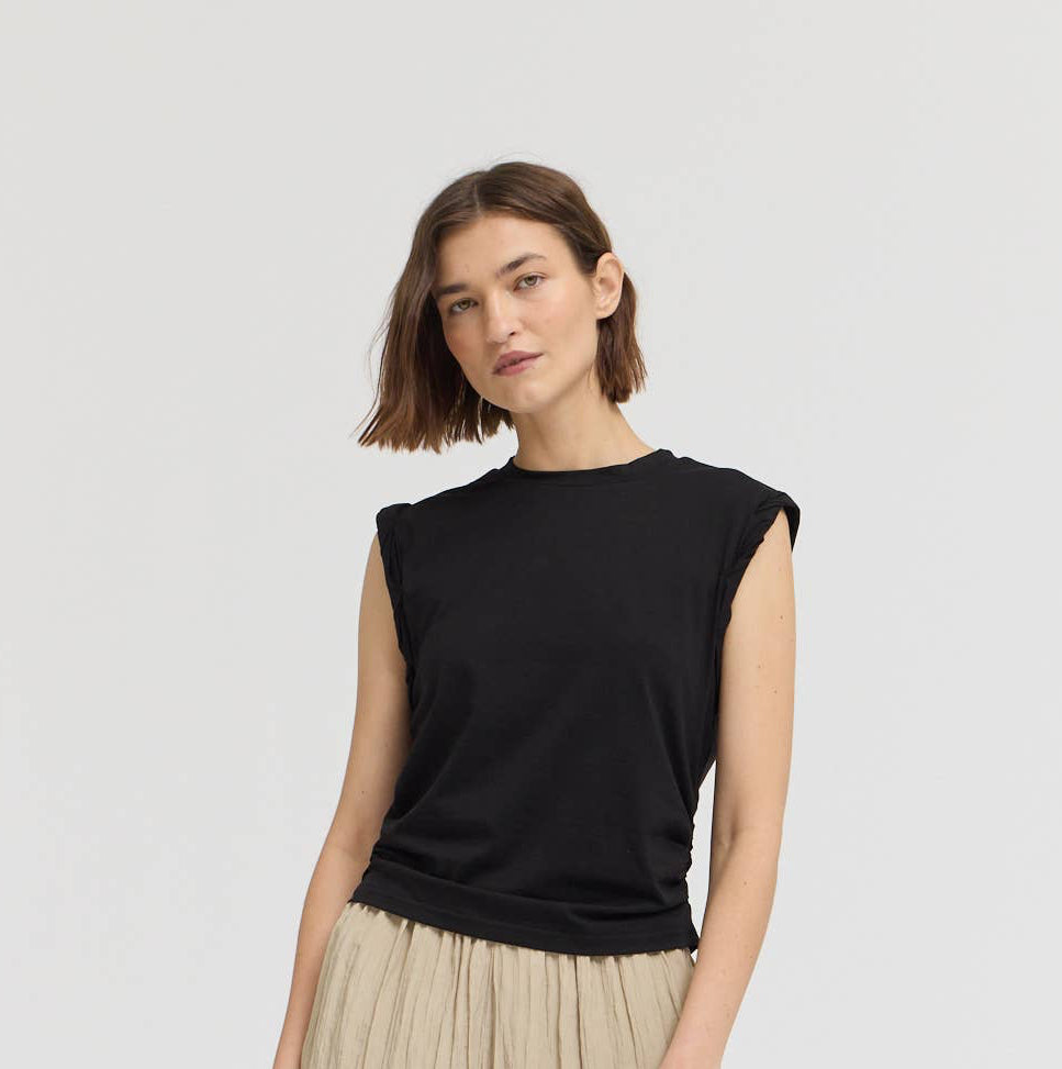 Black Twist Detail Sleeveless Top
