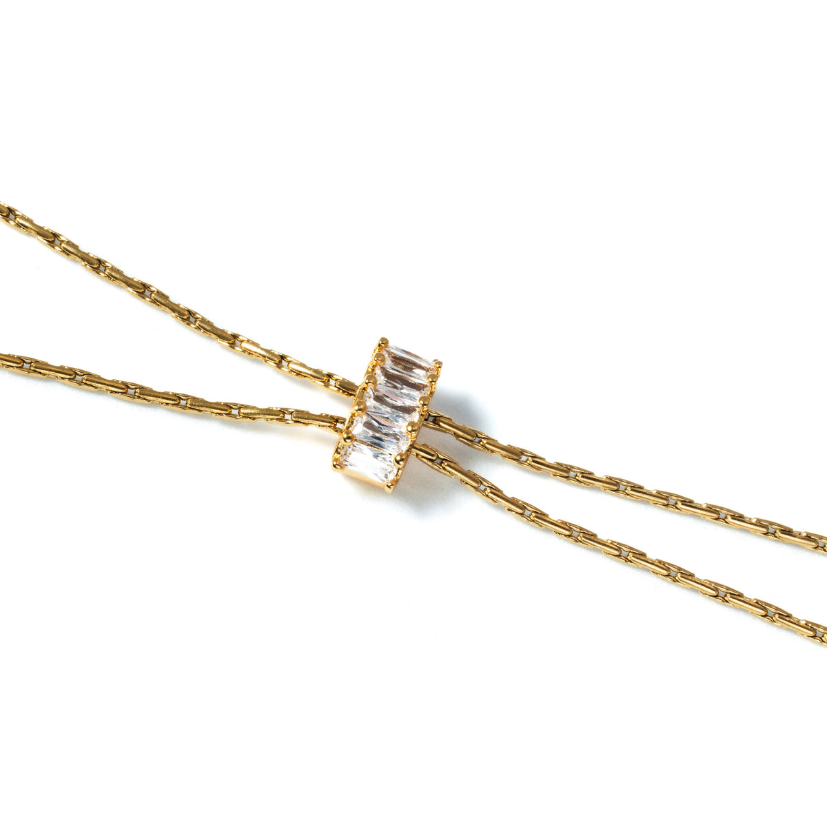 18K Gold Lariat Necklace