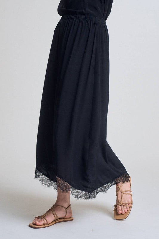 Lace Hem Long Skirt