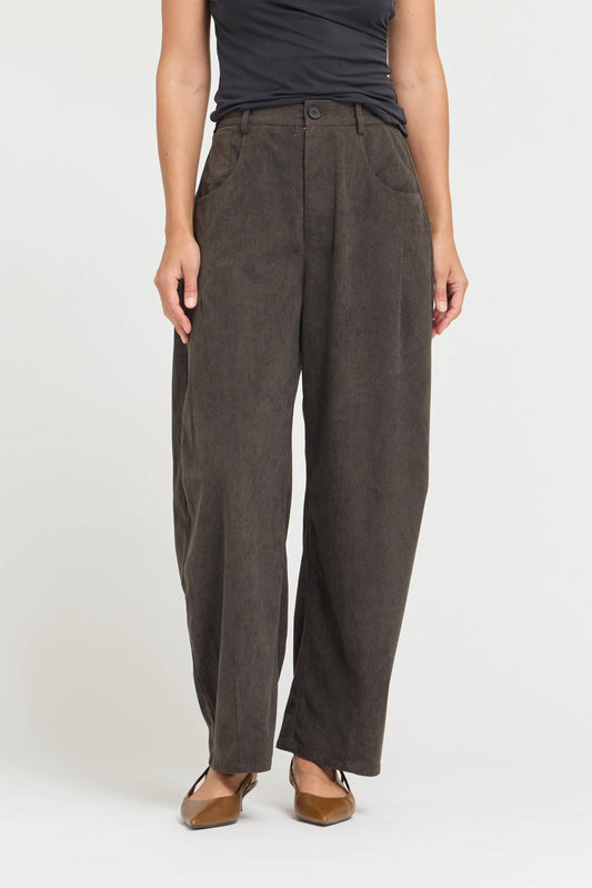 Earthy Olive Relaxed Corduroy Pants