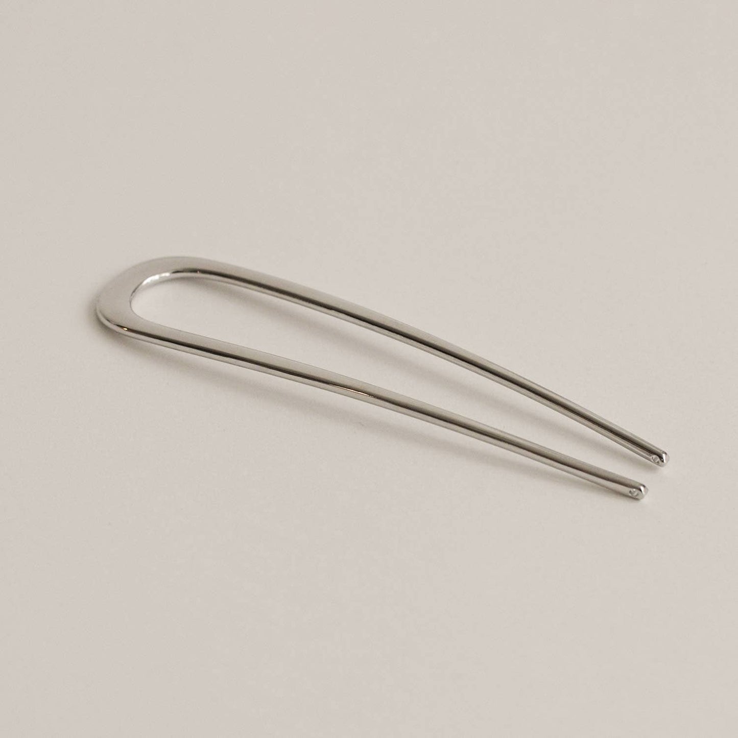 Silver Minimalist Bent U-Shaped Hair Stick