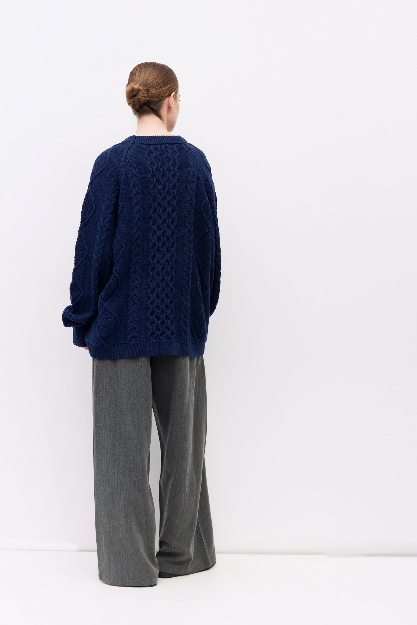 Cotton Cable Knit Pullover Sweater