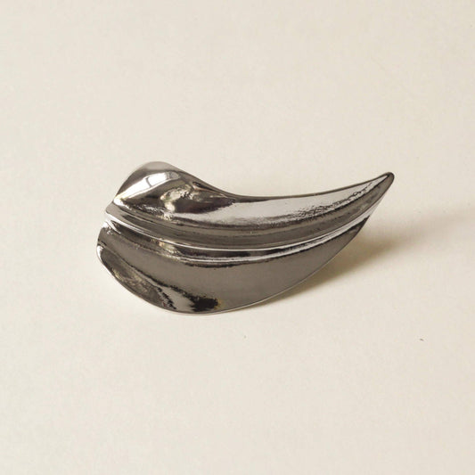 Leaf Metal Barrette Hair Clip | Silver