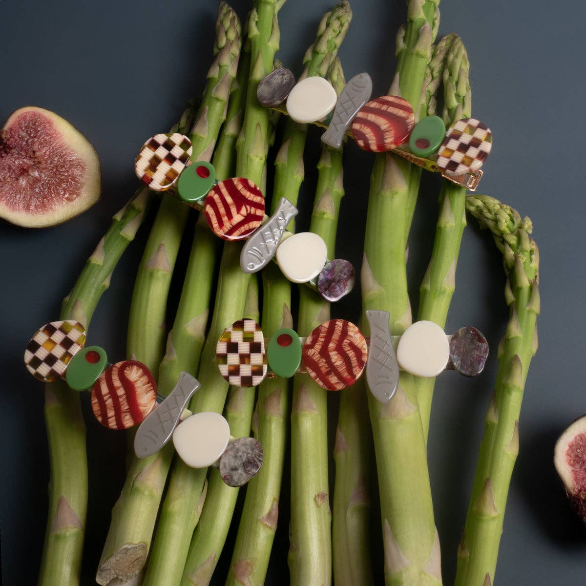 Hors D’oeuvre Multicolor Alligator Hair Clip