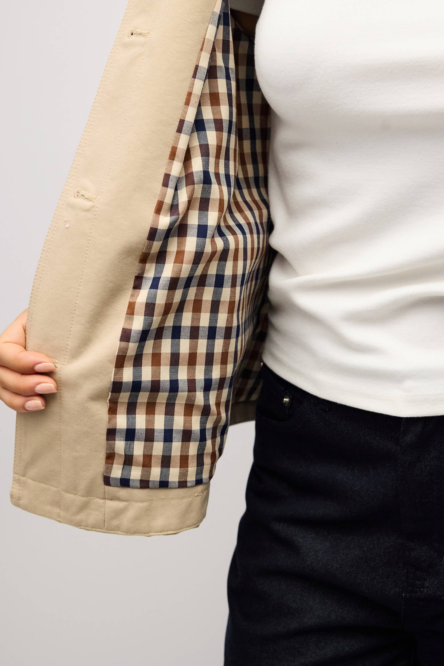 High Neck Belted Raglan Jacket