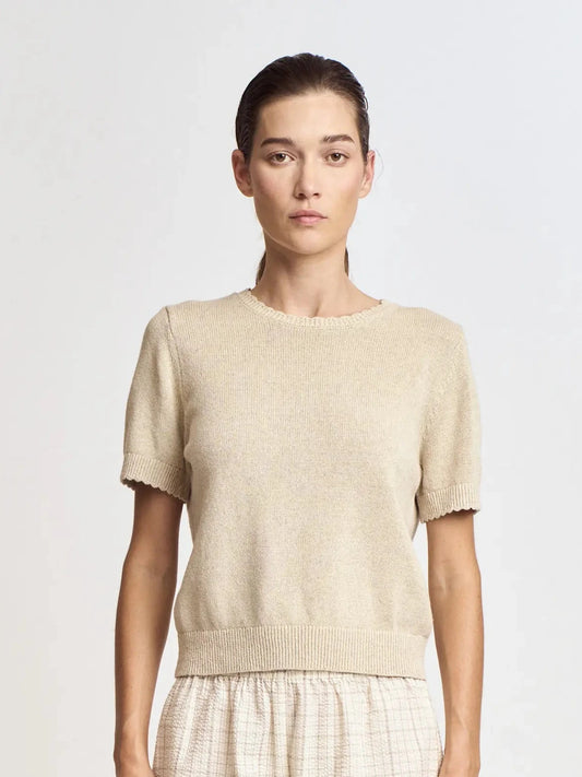 Cotton Linen Short Sleeve Knit
