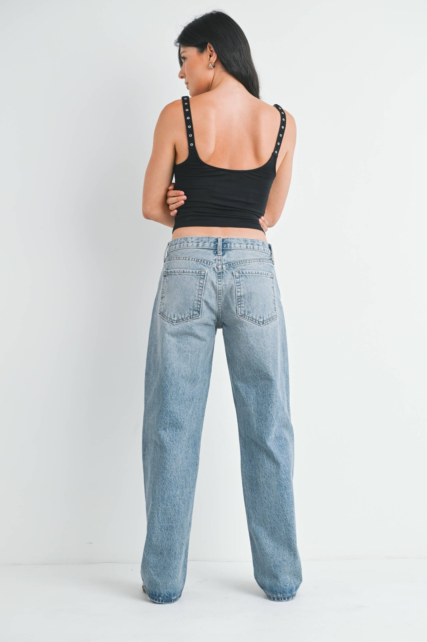 Light Wash Low Rise Slouch Jean - 100% Cotton
