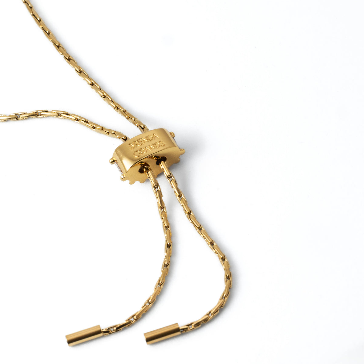18K Gold Lariat Necklace