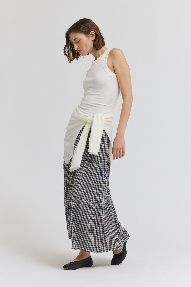 Jersey Knit Curved Hem Tank Top