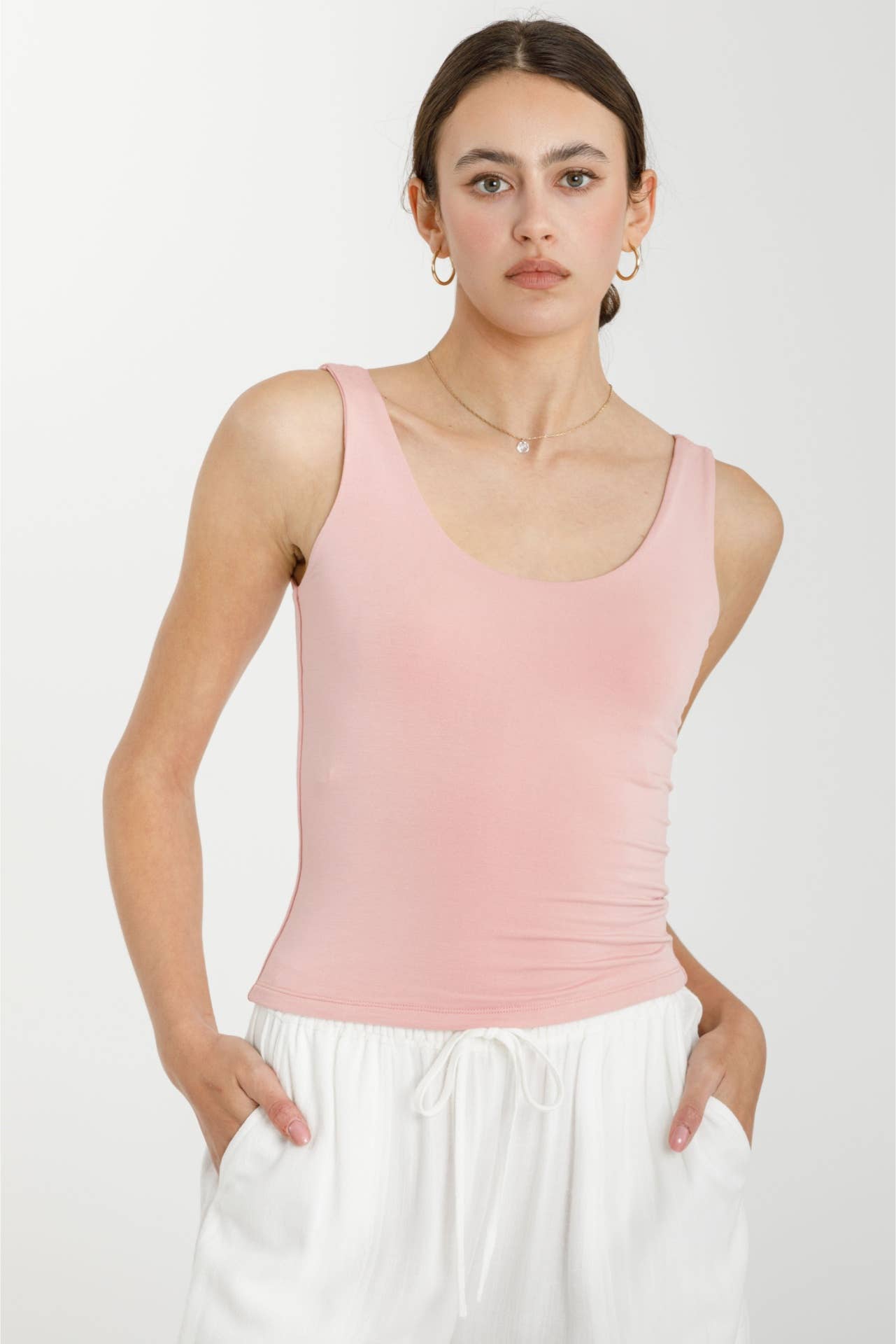 Scoop Neck Jersey Tank Top