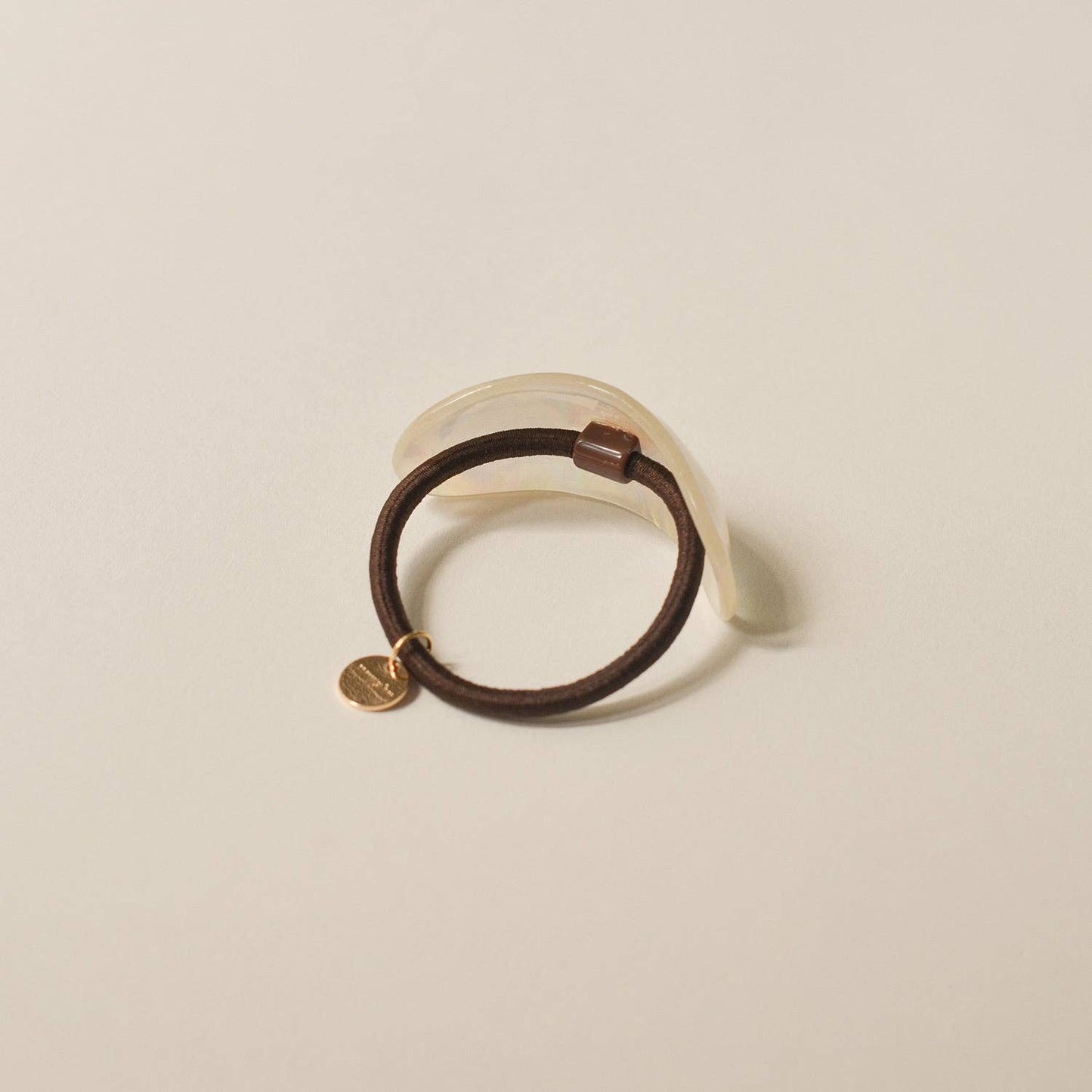 Crystal Shell Oval Resin Ponytail Hair Tie