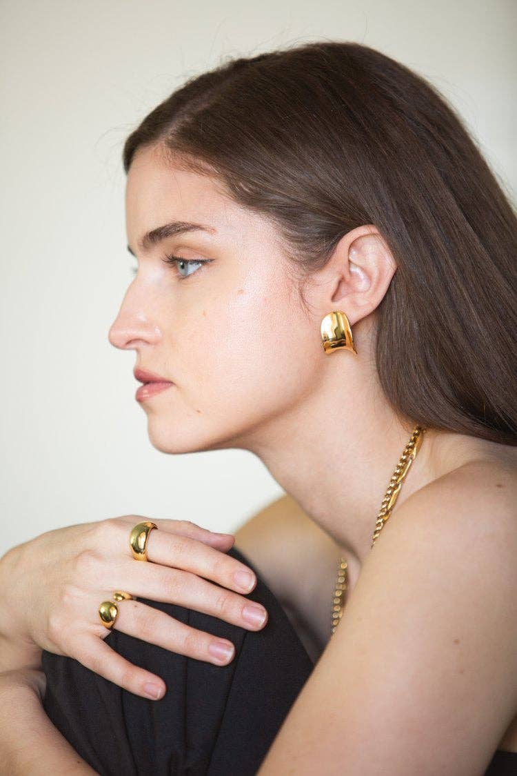 Abstract Sculpted Stud Earrings