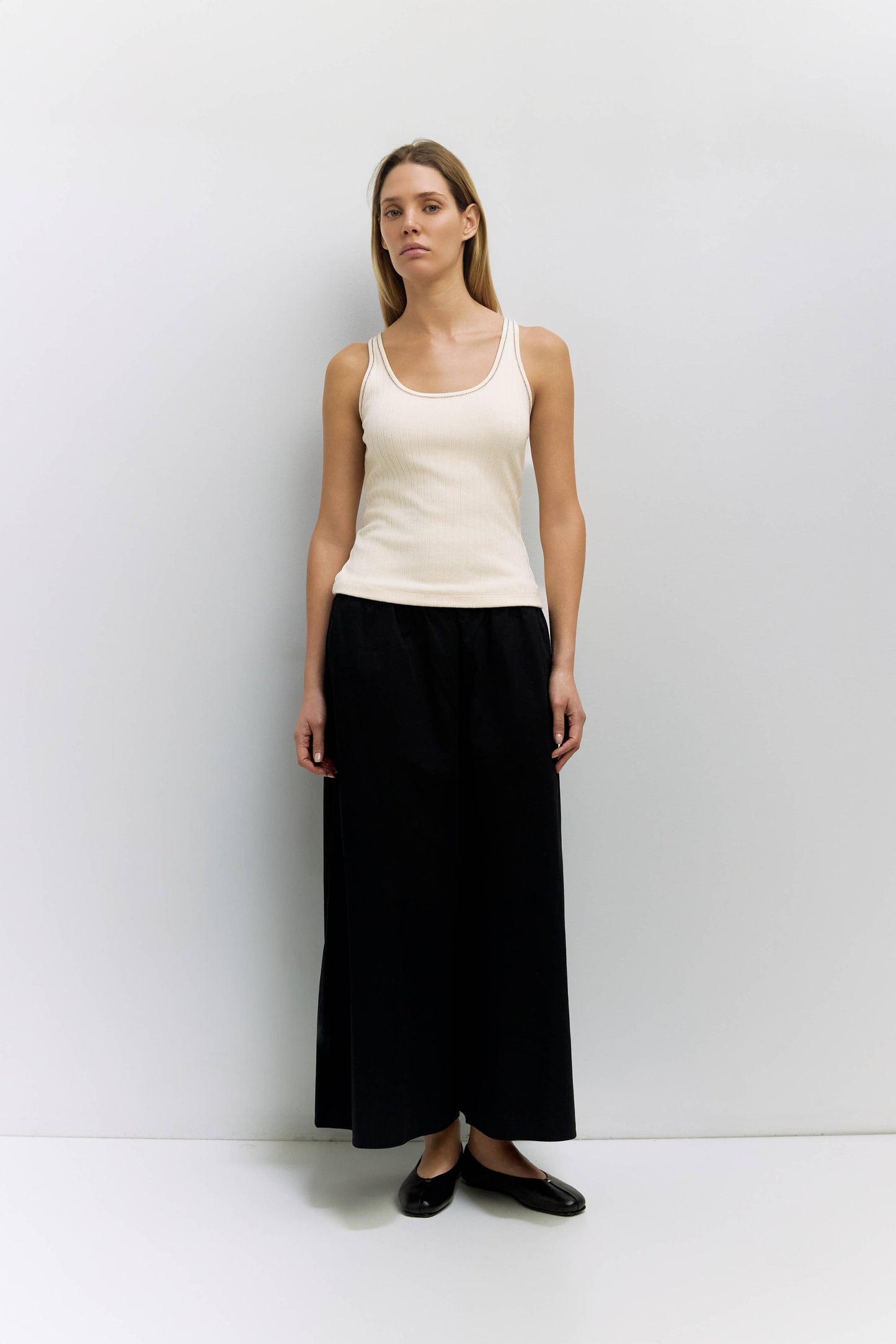 Ribbed Scoop Knit Tank Top