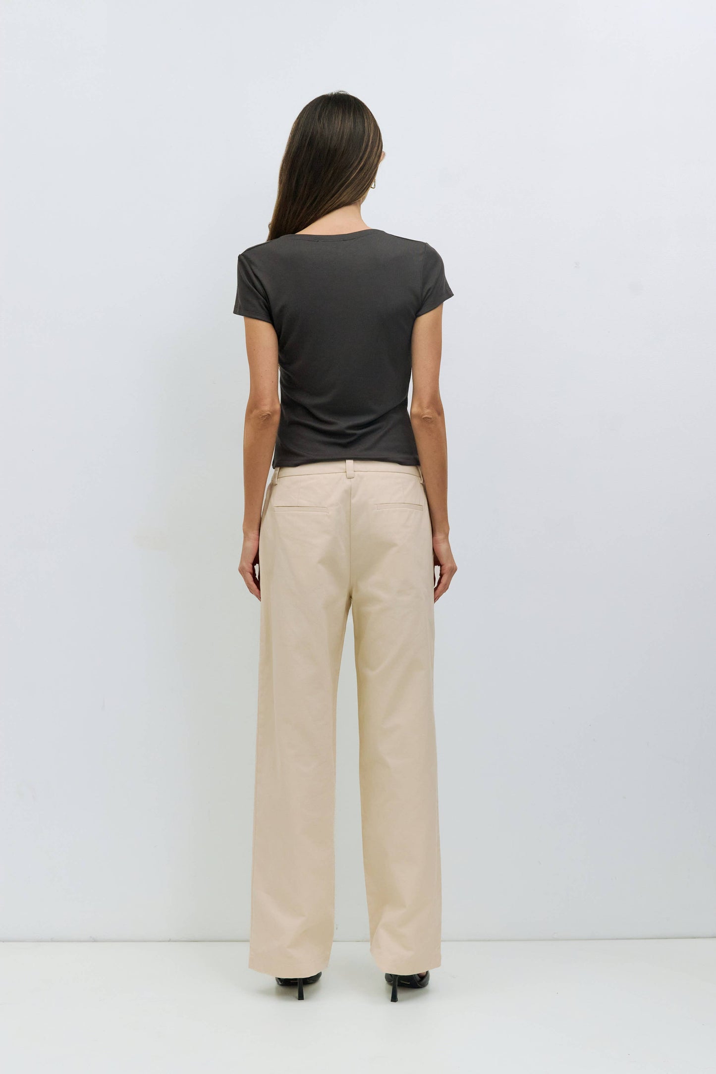 Draped Cowl Neck Knit Top