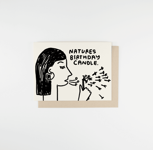 Nature's Birthday Candle Greeting Card