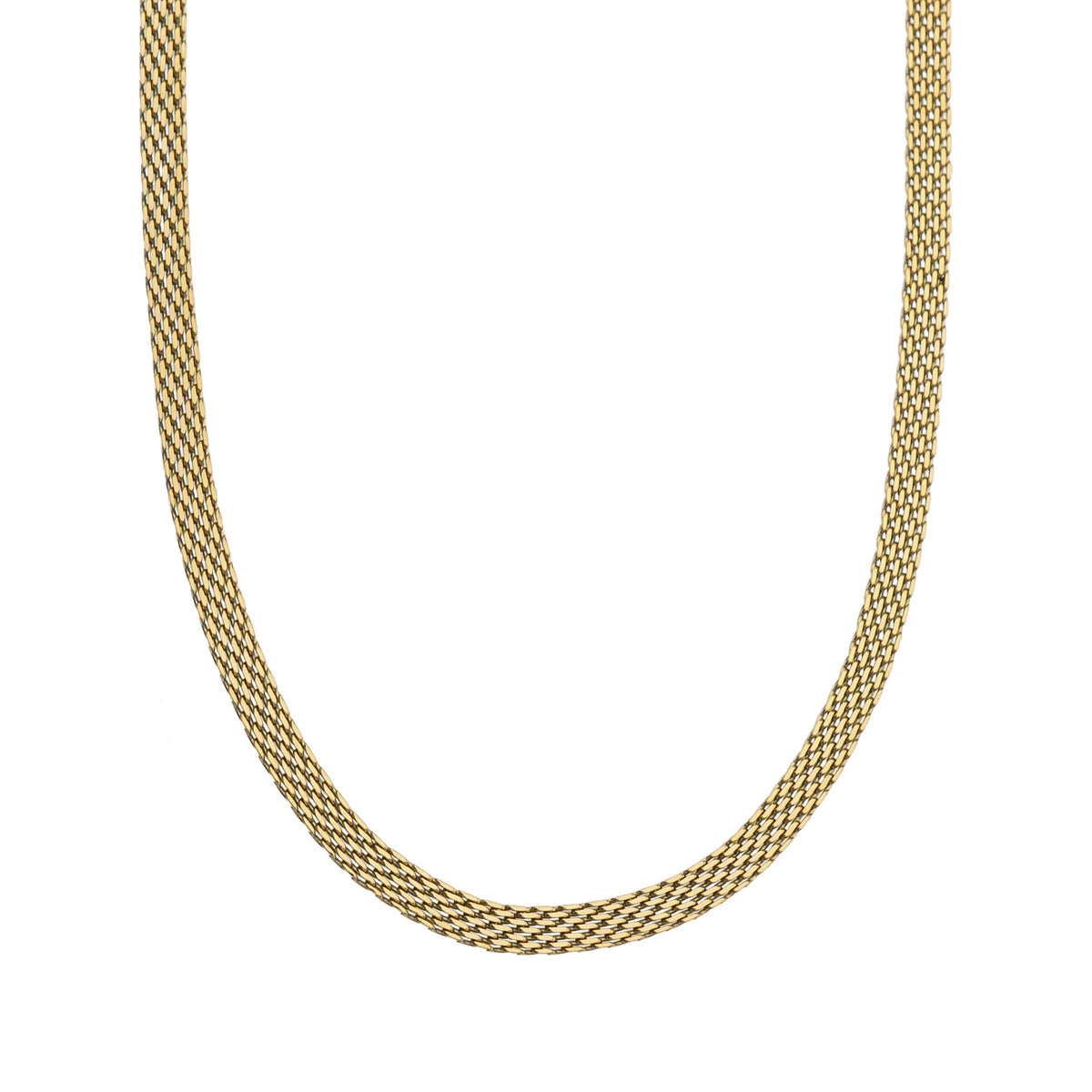 18K Gold Braided Necklace