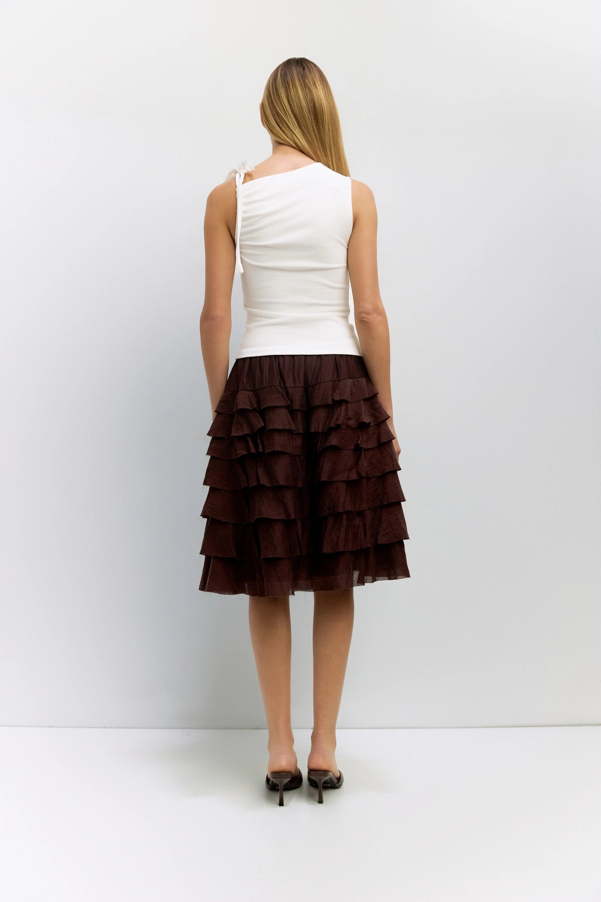 Asymmetrical Tie Knit Tank
