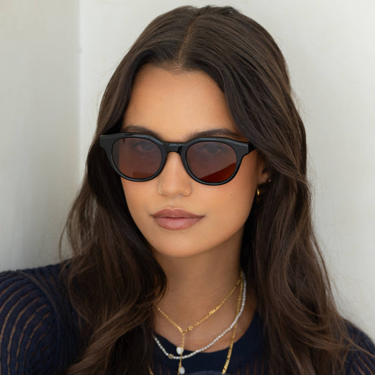 Cameron Acetate Unisex Round Sunglasses