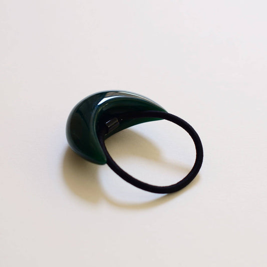 Forest Green Resin Hair Tie