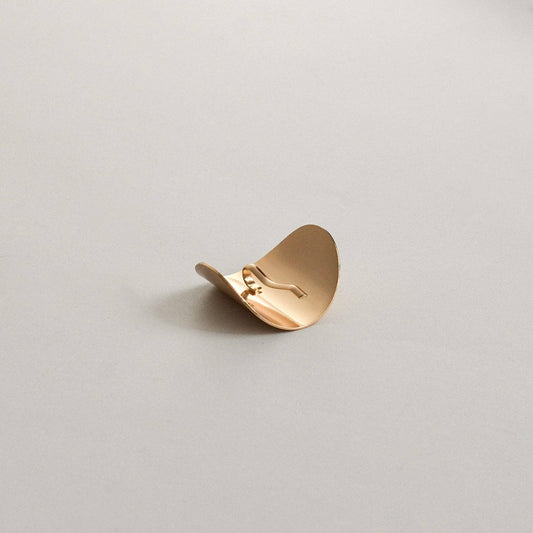 Gold Metal Oval Ponytail Cuff