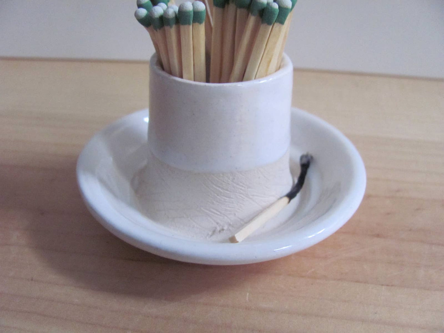 Handmade Ceramic Match Striker with Dish