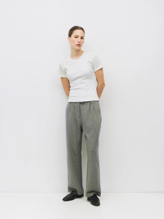Ribbed Short-Sleeve T-Shirt