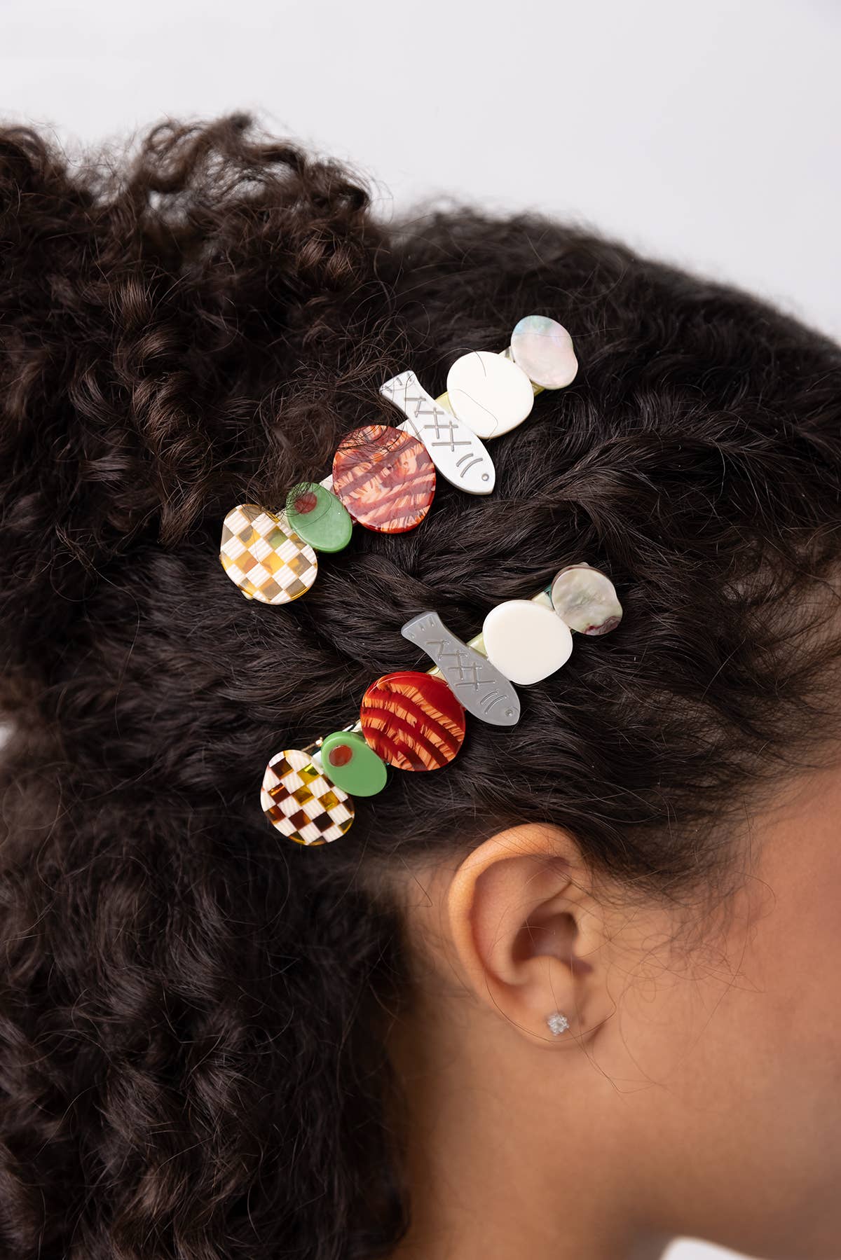Hors D’oeuvre Multicolor Alligator Hair Clip