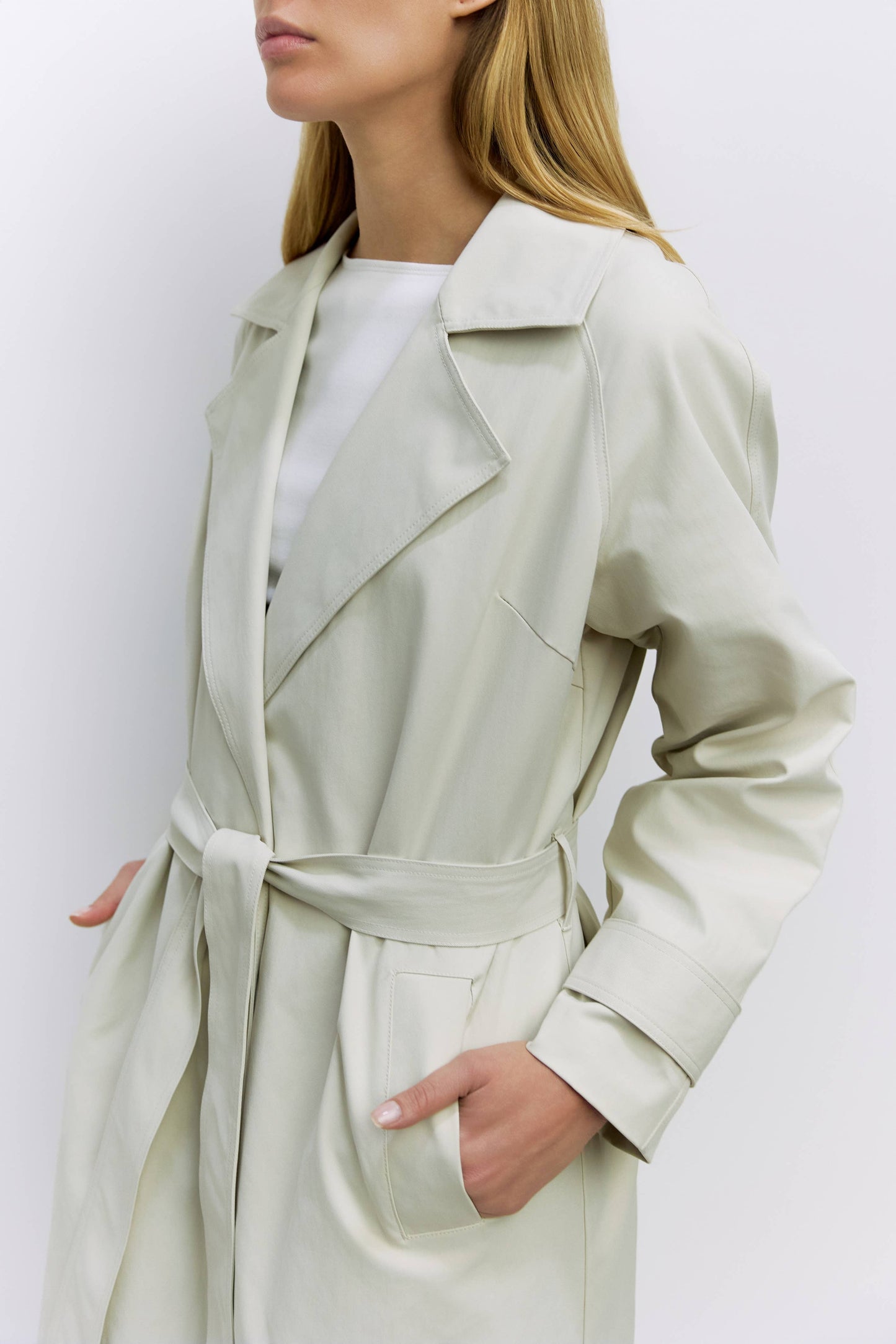 Brushed Twill Trench Coat