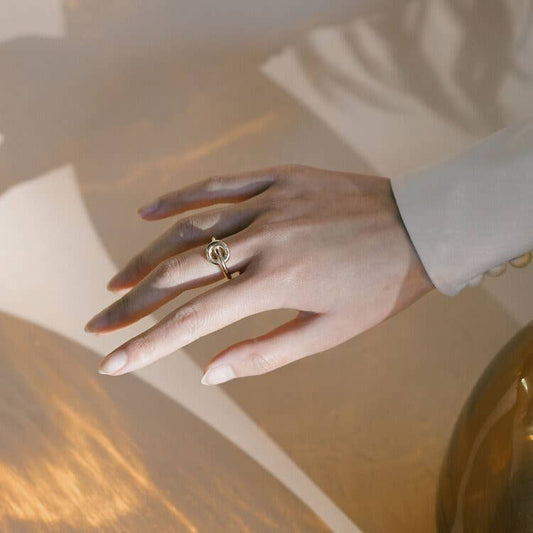 Gold Sculptural Loop Ring