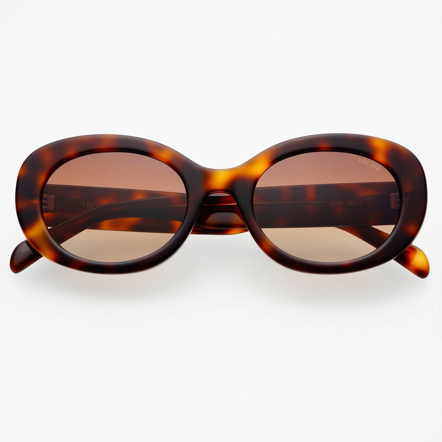 Aria Brown Tortoise Oval Sunglasses