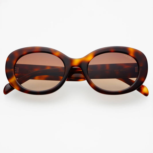 Aria Brown Tortoise Oval Sunglasses