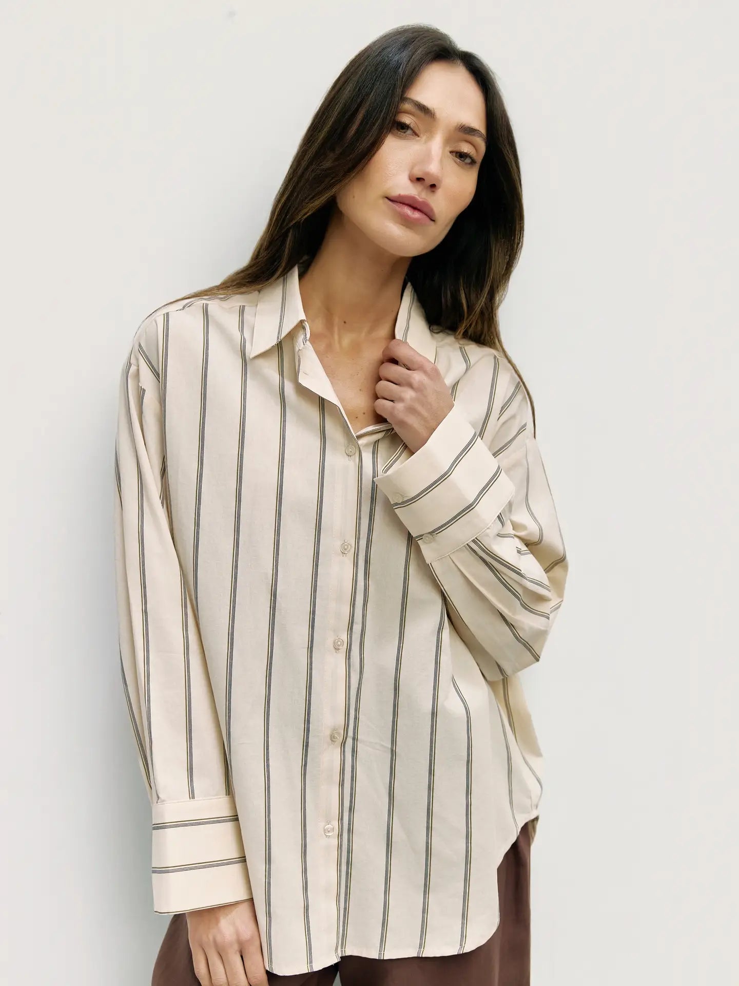 Striped Button-Down Shirt