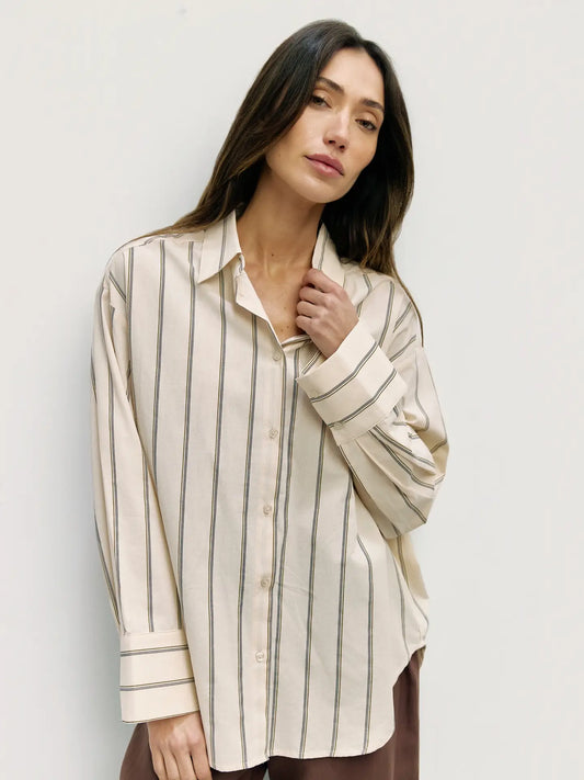 Striped Button-Down Shirt