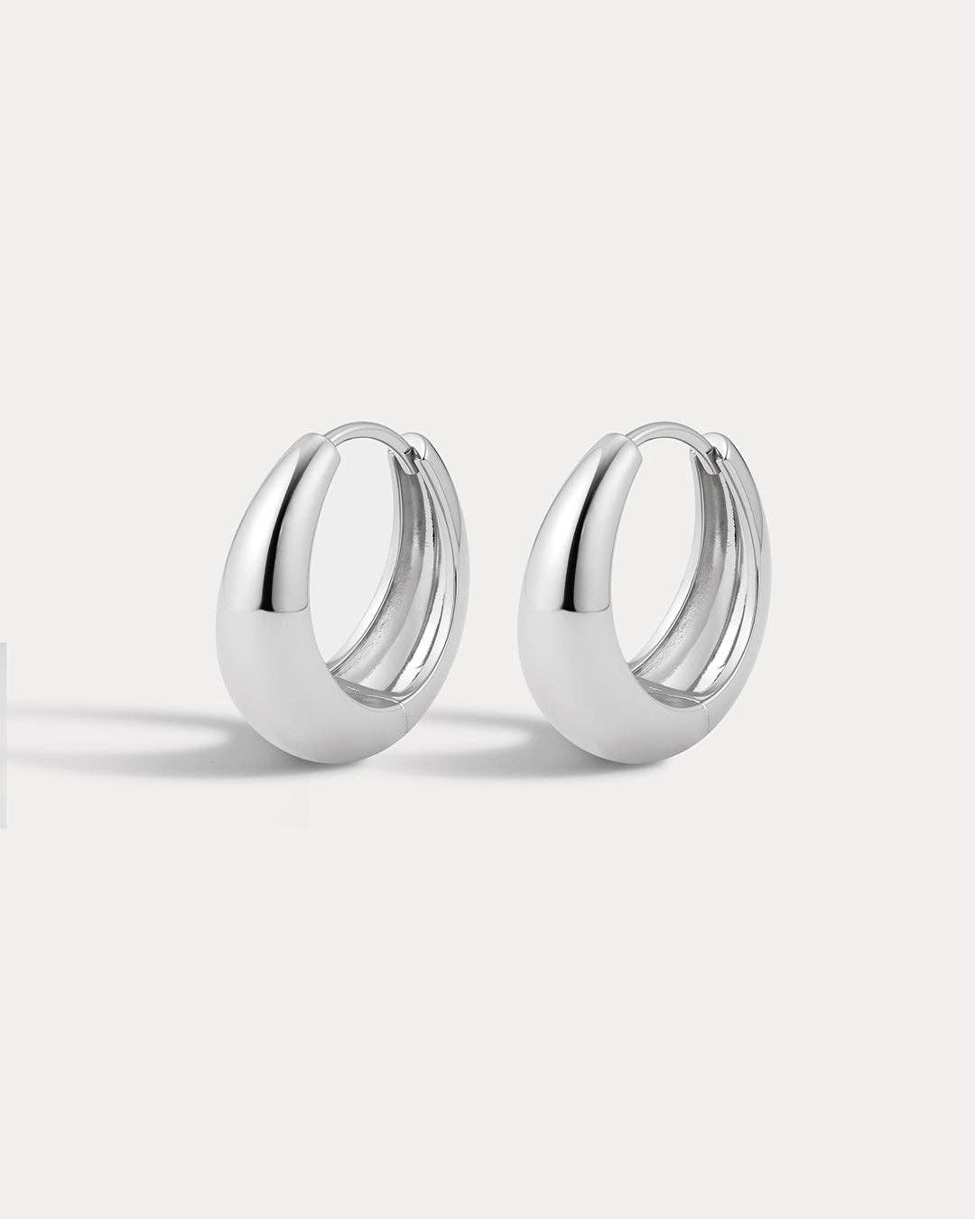 Silver Marbella Hoops