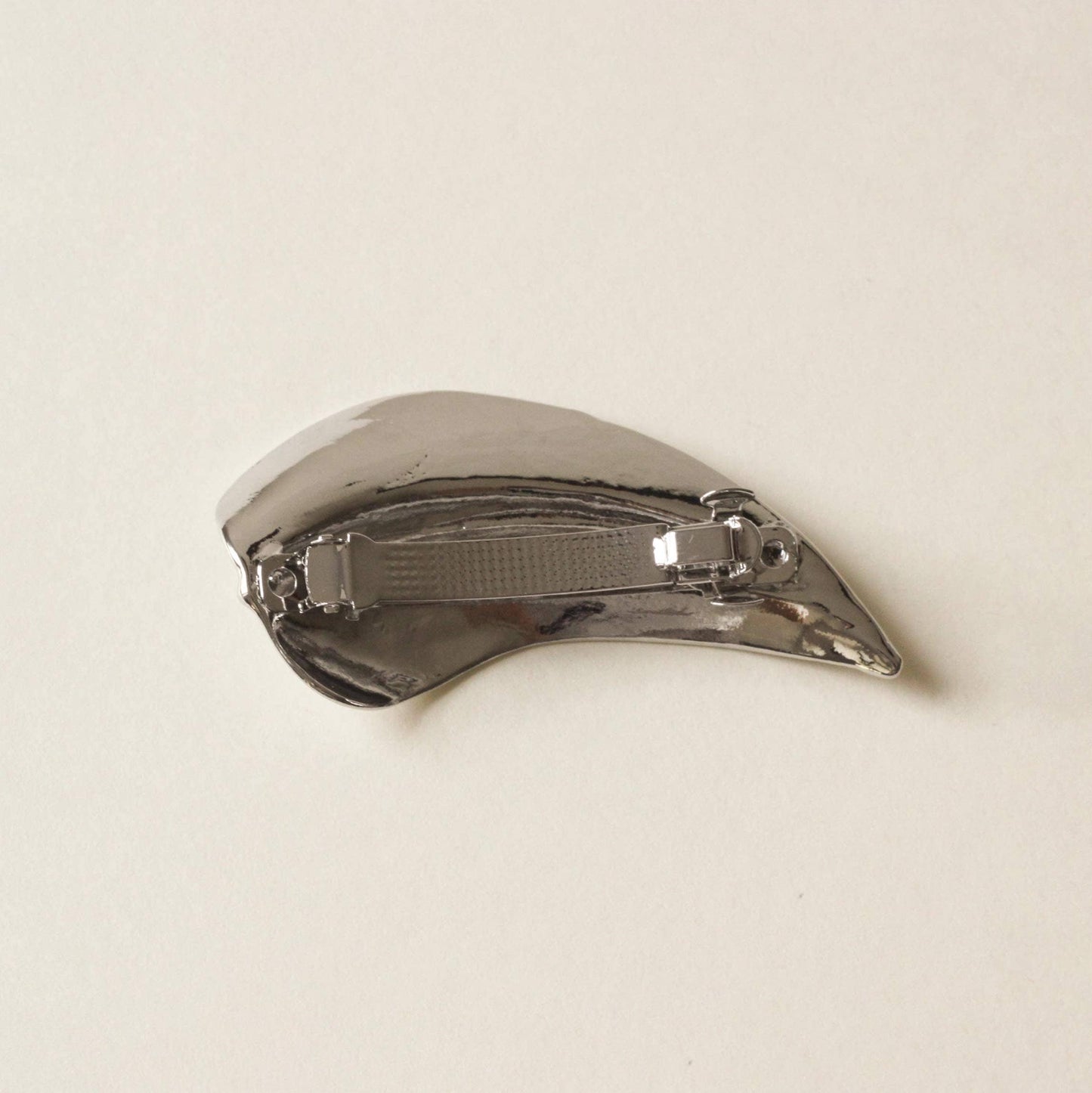 Leaf Metal Barrette Hair Clip | Silver