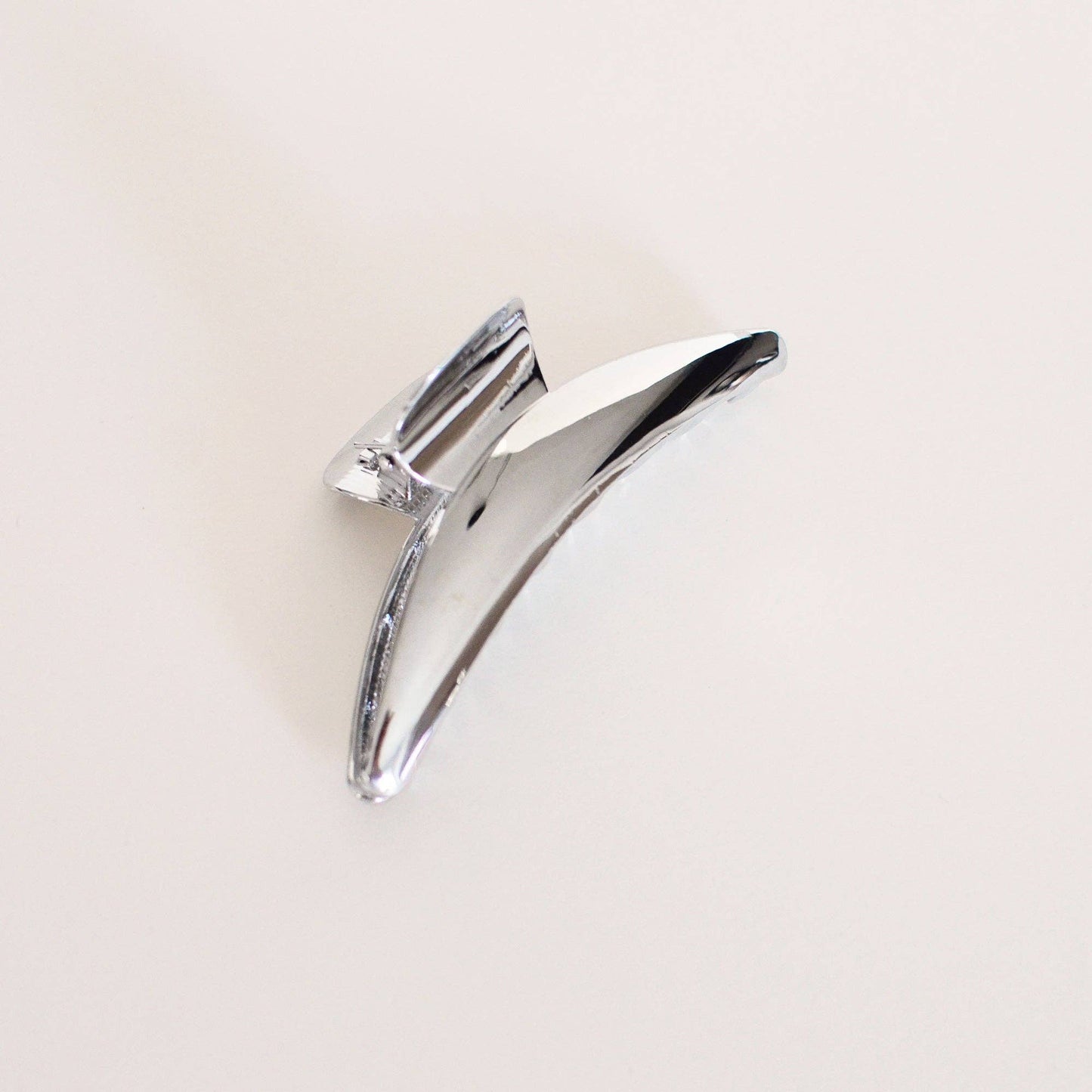Silver Luna Arc Metal Hair Claw Clip